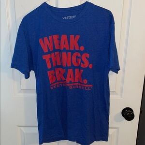 Men's Blue Short-Sleeve Graphic Tee - Weak Things Break